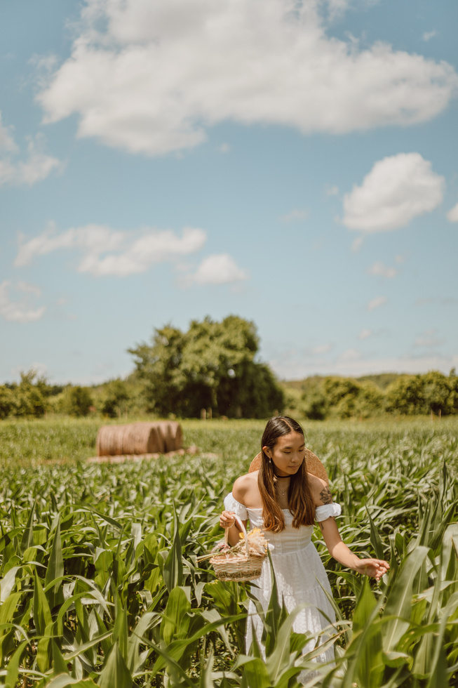 Woman Standing in a Field